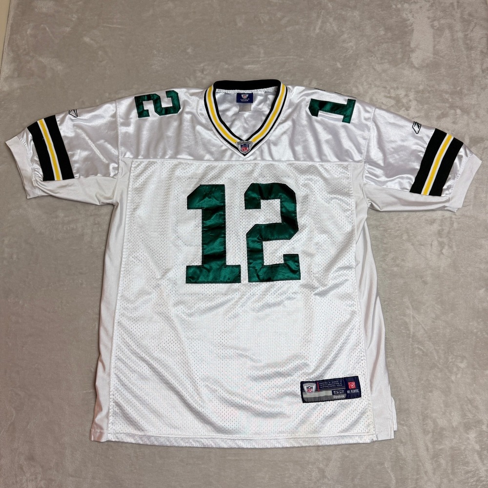 VTG Reebok Aaron Rodgers Green Bay Packers Jersey Men 52 XL On Field Stitched